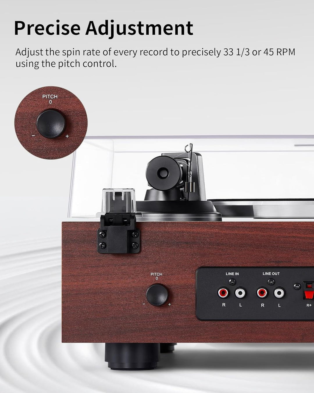 Angels Horn AH6 Turntable HiFi System - Premium Record Player with Speaker