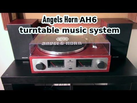 Angels Horn AH6 Turntable HiFi System - Premium Record Player with Speaker